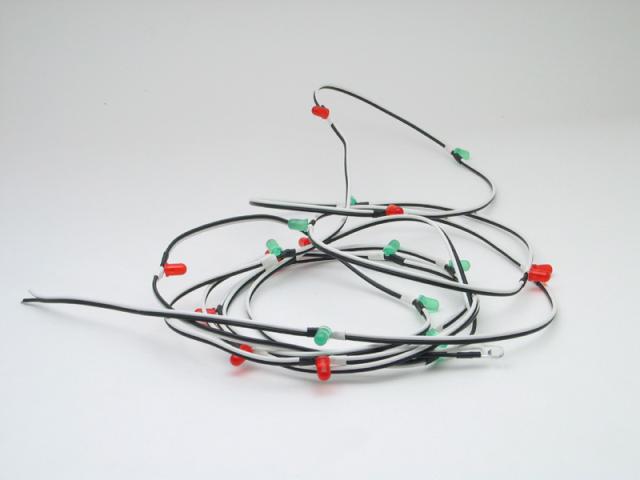 The string of LED's all in series. The last LED is white.